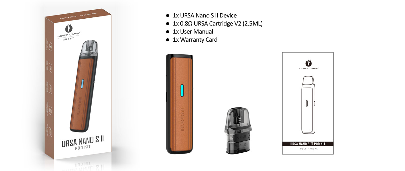 Lost Vape Ursa Nano S II Pod Kit 1000mAh (Max 25W) 2.5ml 5