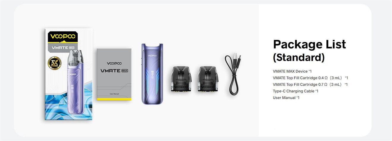 VOOPOO Vmate Max Pod System Kit 1200mAh 3ml 19