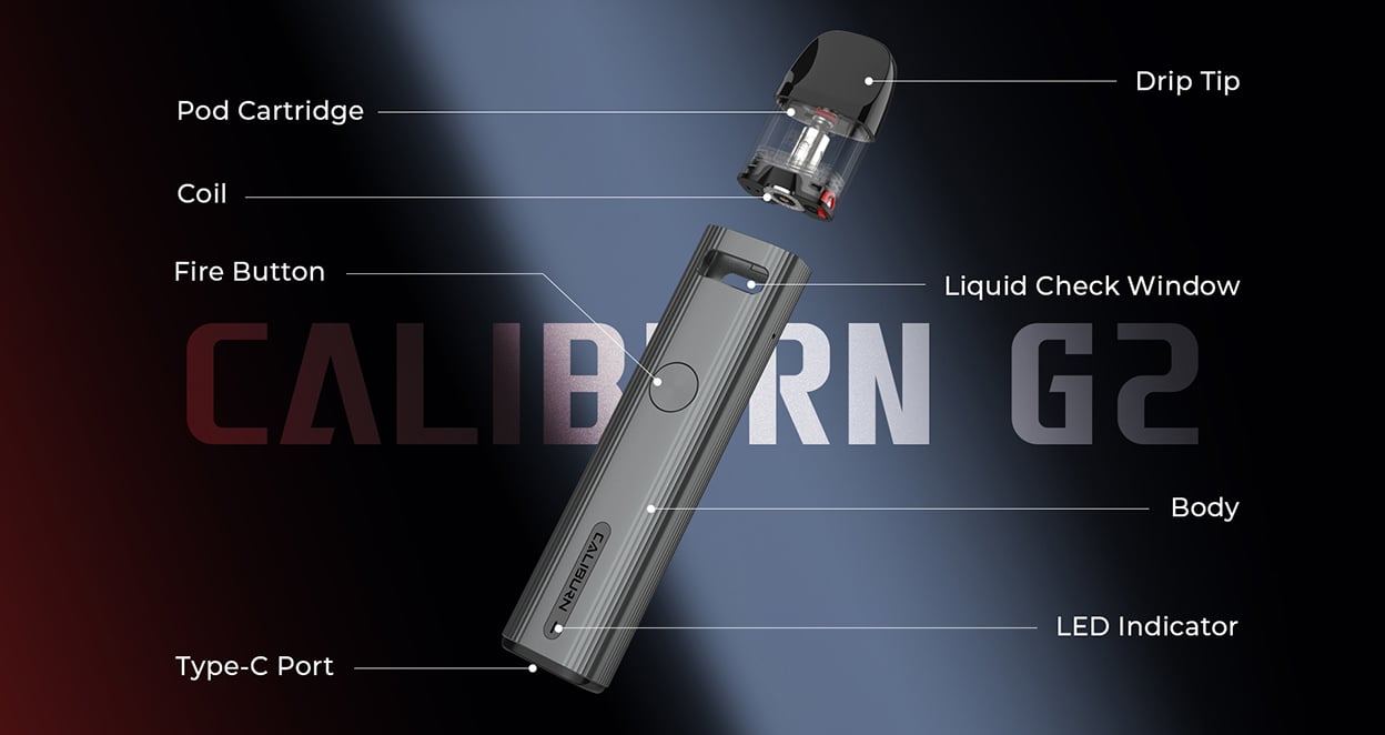 Uwell Caliburn G2 Pod System Kit 750mAh 2ml 3