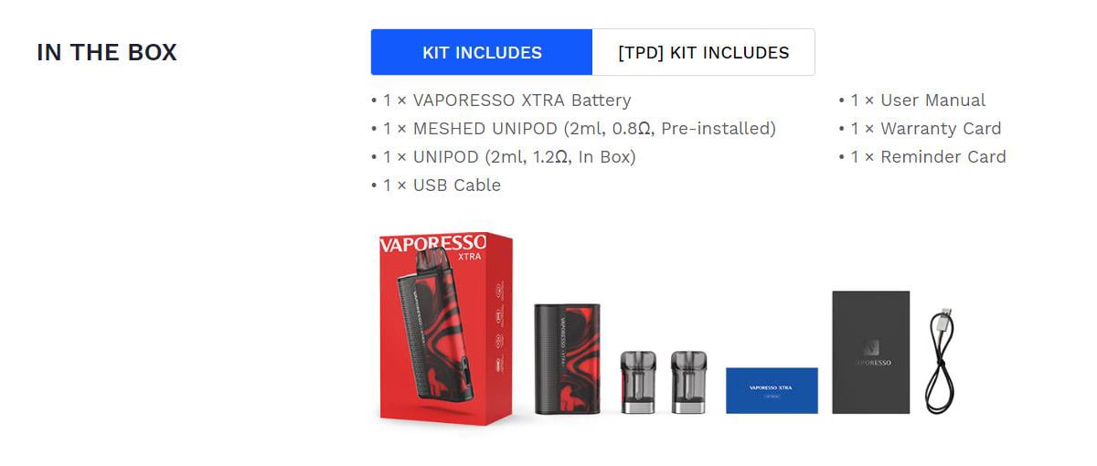 Vaporesso Xtra Pod System Kit 900mAh 2ml 8