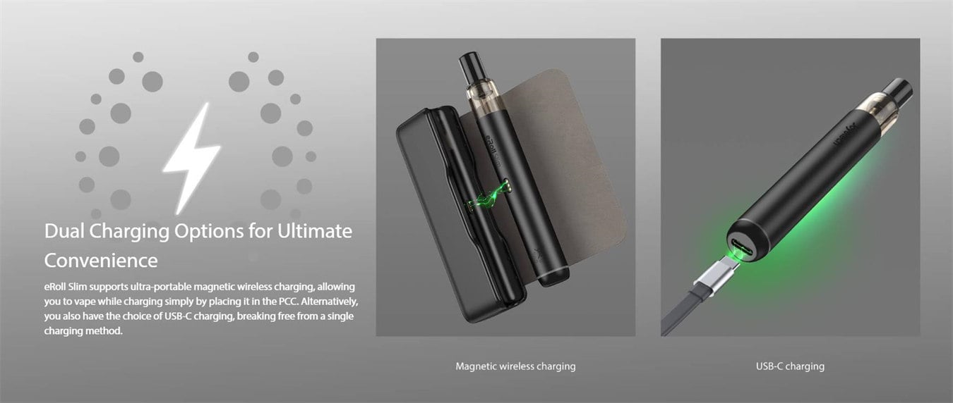 Joyetech eRoll Slim Pod System Kit with PCC Box 480mAh+1500mAh 2ml 9