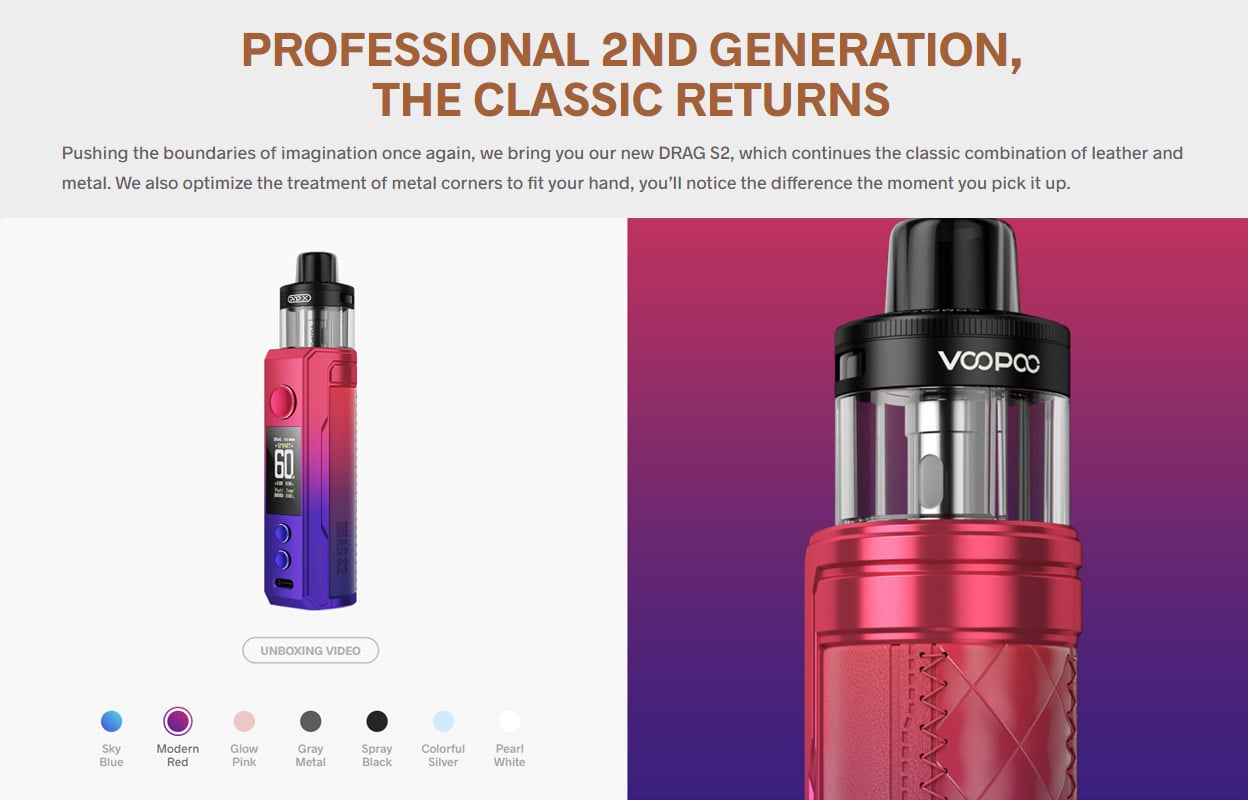 Voopoo Drag S2 60W Box Mod Kit with PnP X Cartridge DTL 2500mAh 5ml, Auto Power Off if no Operation for 10 Minutes 11