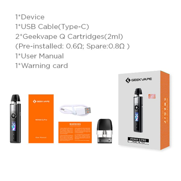 GeekVape Wenax Q Pro Pod Syetem Kit 1200mAh 2ml - 画像 (3)