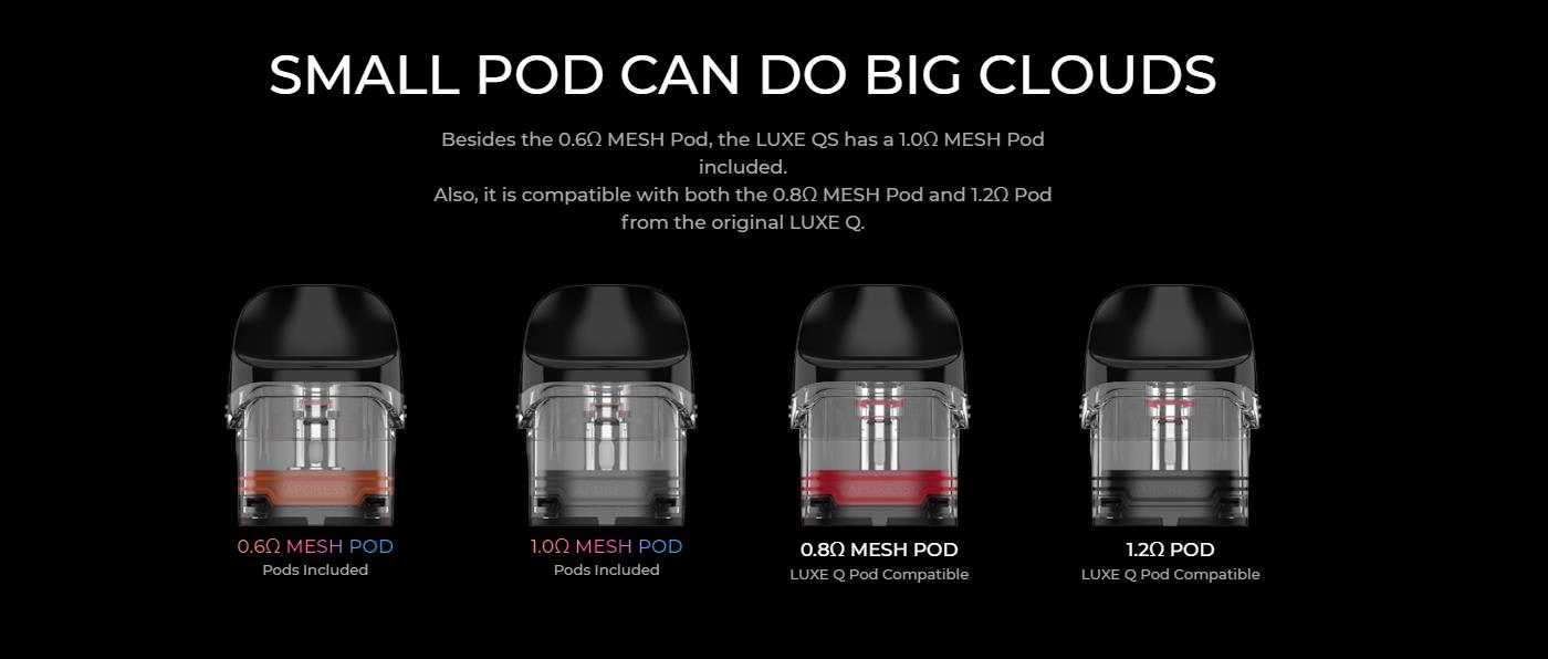 Vaporesso LUXE QS Pod System Kit 1000mAh 2ml 3