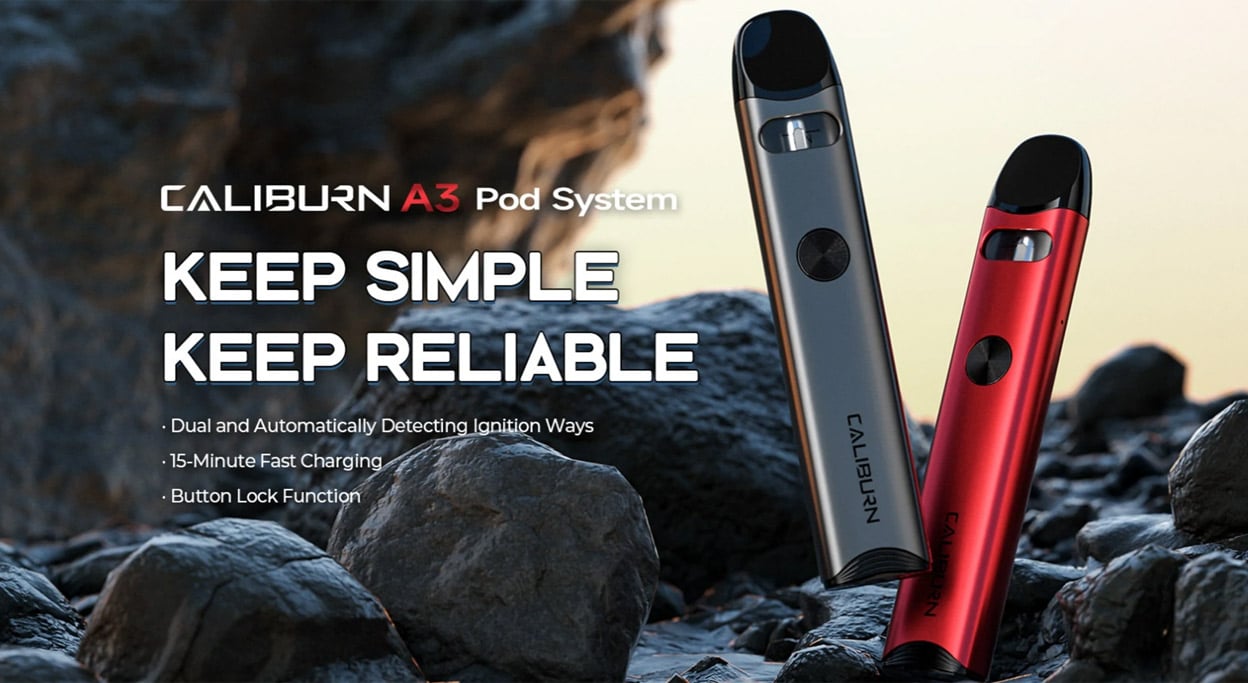 Uwell Caliburn A3 Pod System Kit 520mAh 2ml, Auto Power Off if no Operation for 8 Minutes 1