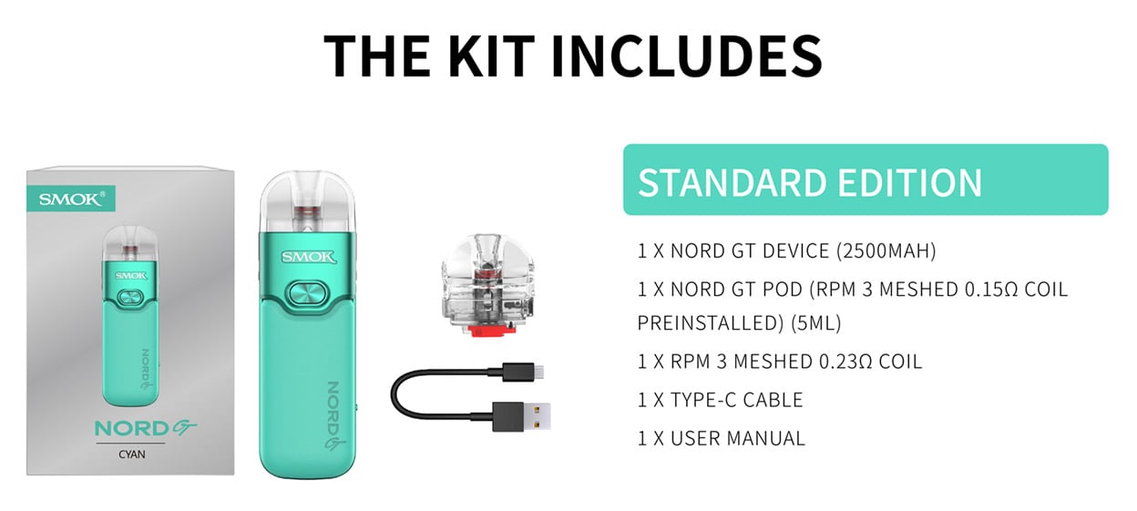 SMOK Nord GT Pod System Kit 2500mAh 5ml 15