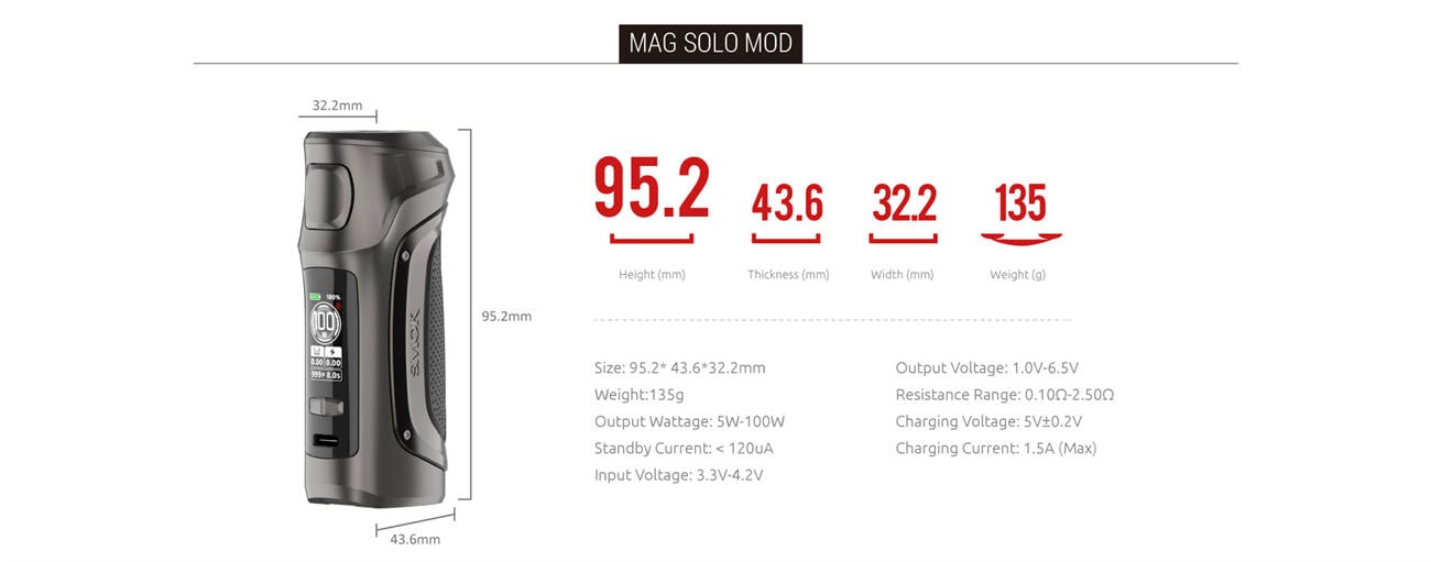 SMOK MAG Solo 100W Box Mod 1