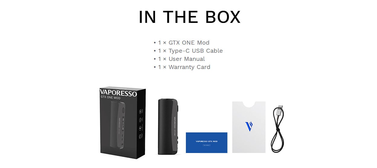 Vaporesso GTX One Mod 2000mAh 10