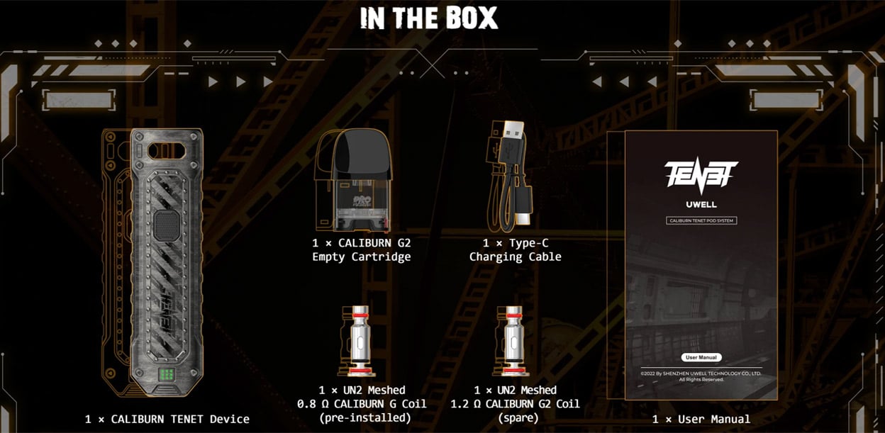 Uwell Caliburn TENET Pod System Kit 750mAh 2ml 16