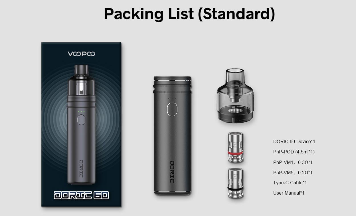 Voopoo Doric 60 Pod System Kit 2500mAh 4.5ml 15