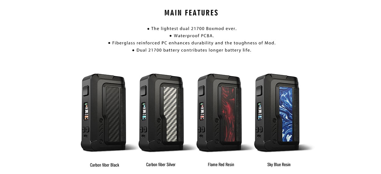 Vandy Vape GAUR-21 Dual 21700 Box Mod 200W 2