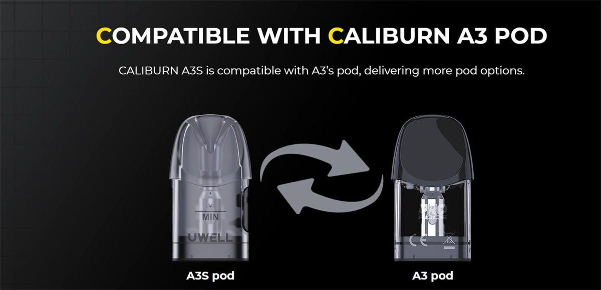 Uwell Caliburn A3S Pod System Kit 520mAh 2ml 7