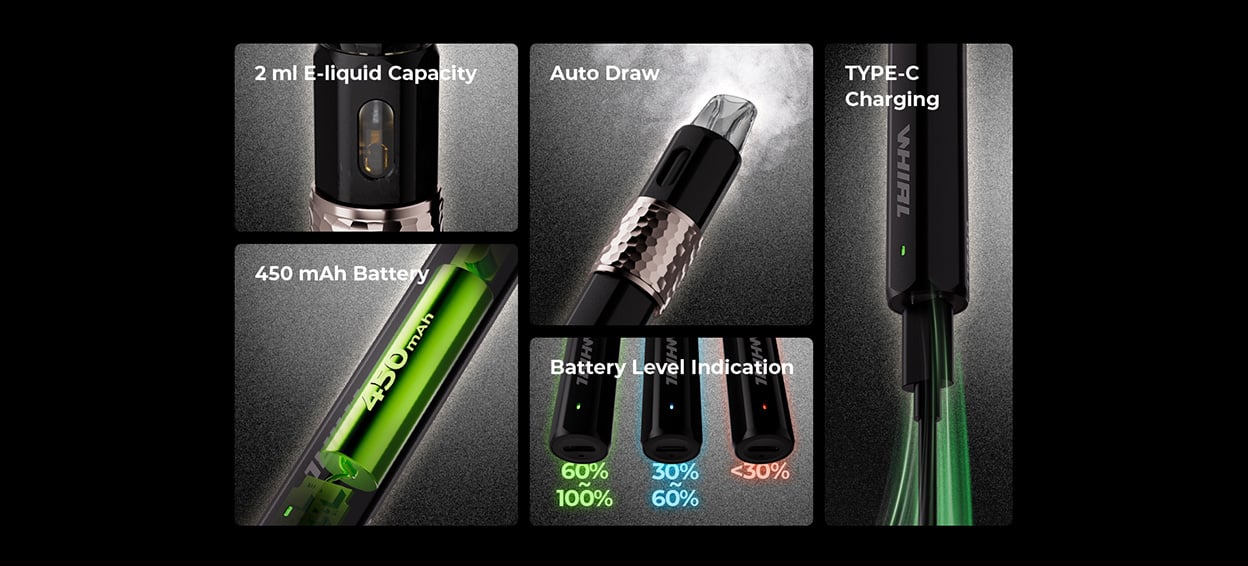 UWELL Whirl F Pod System Kit 450mAh 2ml 7