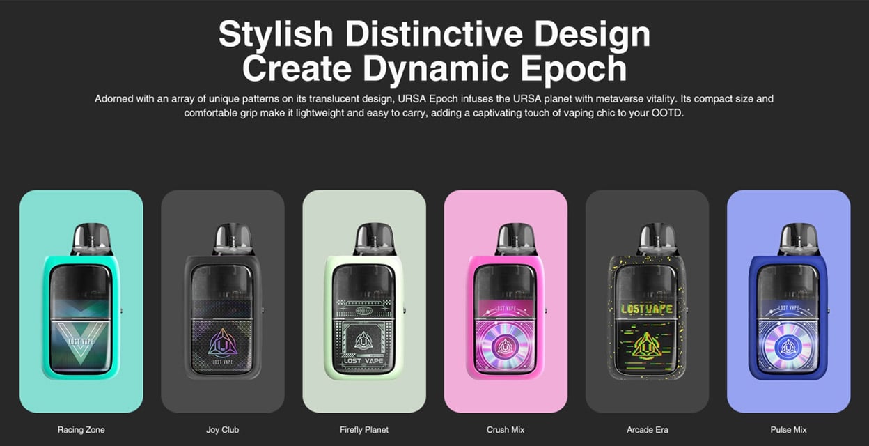 Lost Vape Epoch Pod System Kit 1000mAh 2.5ml 4