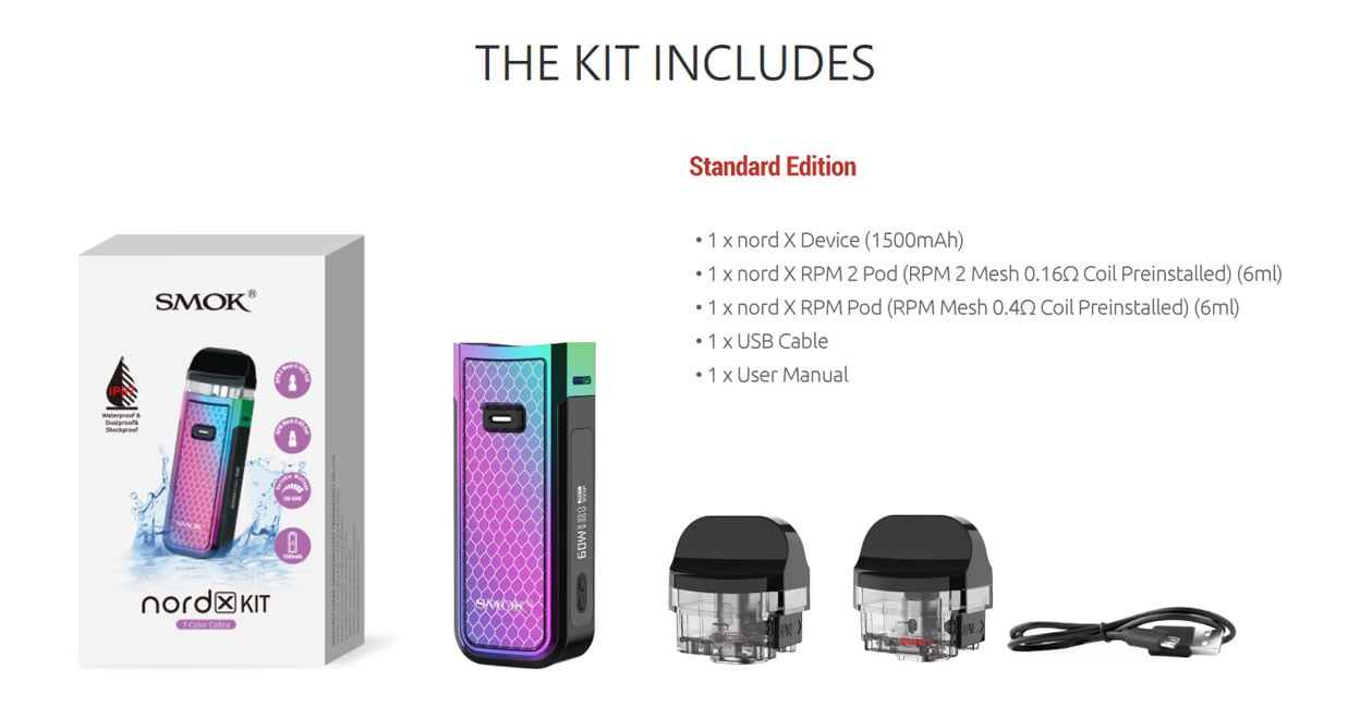 SMOK Nord X Pod System Kit 1500mAh 6ml 3