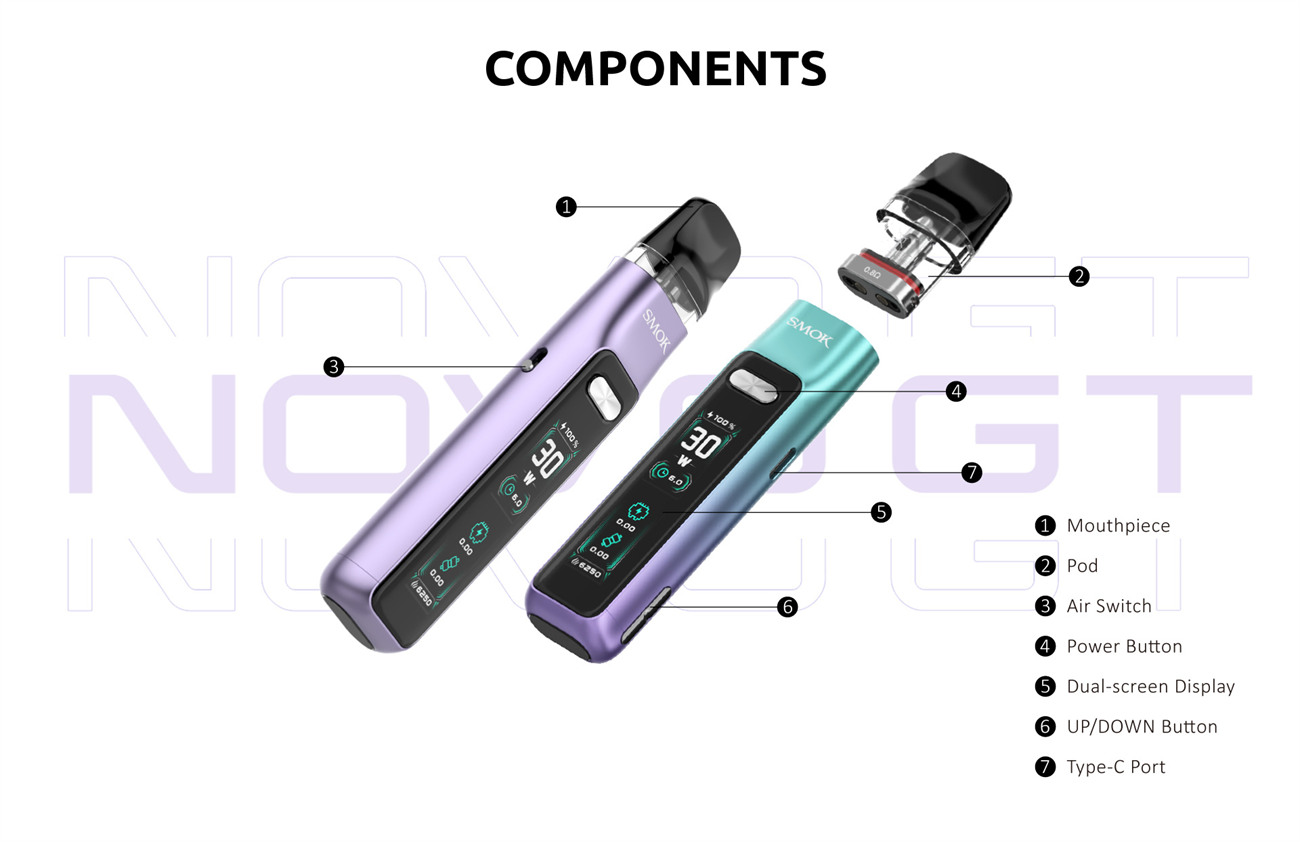 SMOK Novo GT Pod System Kit 1300mAh (Max 30W) 2ml 6